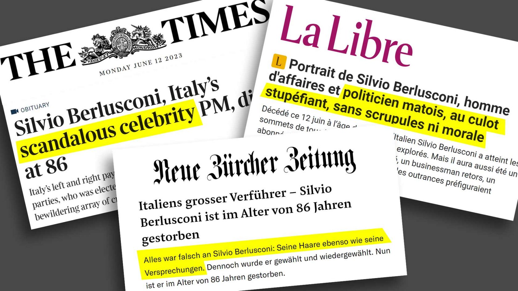I giudizi spietati su Berlusconi nella stampa internazionale