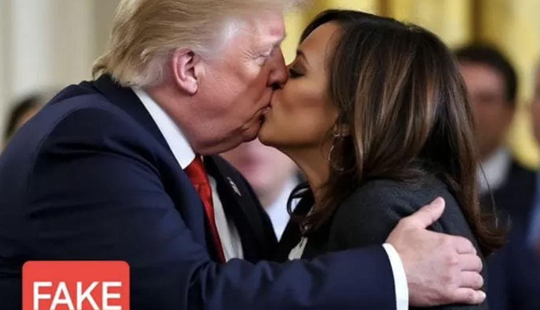 Il bacio fake tra Kamala Harris e Donald Trump è una pericolosa invenzione dell’IA di Elon Musk