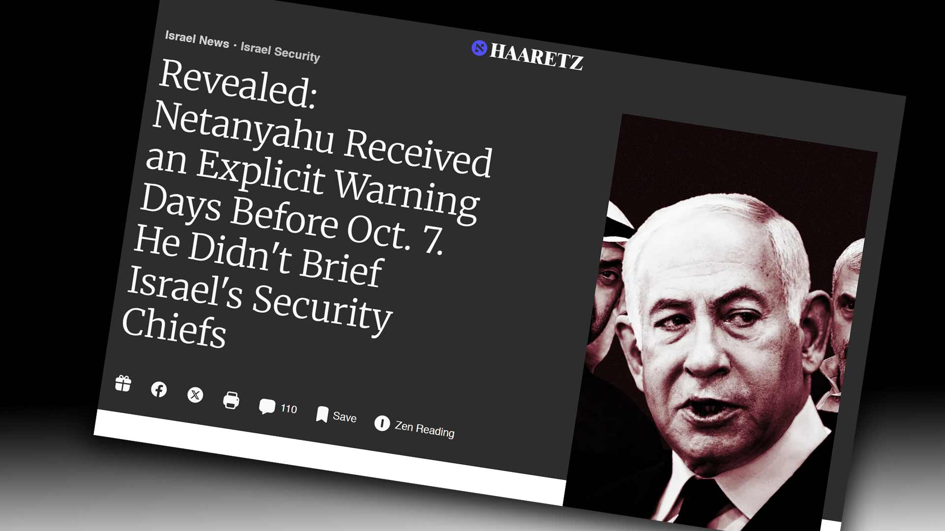 Avvertimento serio prima del 7 ottobre. Netanyahu non ha informato nessuno
